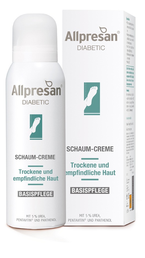 Allpresan Diabetic Basic vaahtovoide 125ml – Vaahtovoide kuivalle ja herkälle iholle