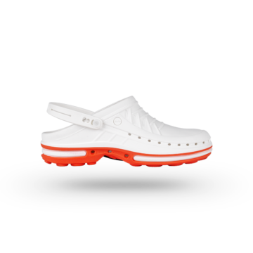 valkoinen oranssilla pohjalla